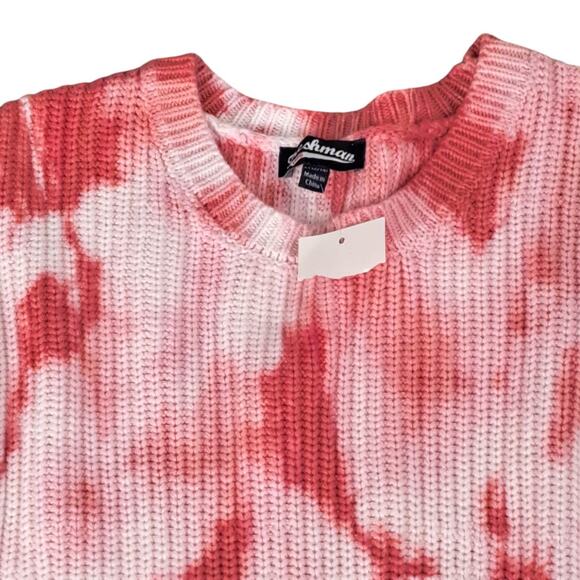 NWT Freshman 1966 Girls Tie Dye Pink White Knit Sweater Medium  8 NWT - Picture 4 of 7